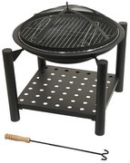 Hordozható 48 cm-es fa tűzrakó rácssal