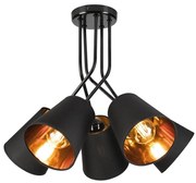 Csillár rúdon IRMA 5xE27/60W/230V fekete