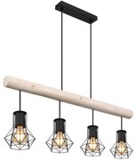 Globo 54017-4H3 - Csillár zsinóron PRISKA 4xE27/40W/230V