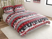 SNOWY FOREST szürke mikroplüss ágyneműhuzat Ágyneműhuzat mérete: 70 x 90 cm | 140 x 220 cm