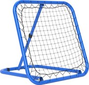 HOMCOM Foci Rebounder, Visszaütő Fal Pegekkel, 5 Fokozatban Állítható, Hordozható, Visszavágó Kapu, Állítható Foci Kapu Fiataloknak, Visszaütő Fal Bas