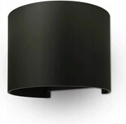 V-tac Fali lámpa Állítható 5W Fekete Kerek IP65 Bridgelux