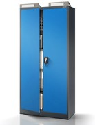 Fém iratszekrény JAN, 900 x 1850 x 400 mm, antracit-kék