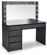 AMORIO sminkasztal fekete