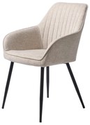 Bézs kárpitozott karfás étkezőfotel Nolan – Unique Furniture