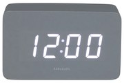 Karlsson 5983GY dizájner LED-es óra ébresztővel,szürke, 10 cm