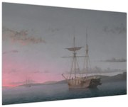 Kép - Fitz Henry Lane, Lumber Schooners at Evening on Penobscot Bay, reprodukciók (90x60 cm)