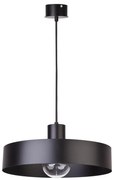 Csillár zsinóron RIF 1xE27/60W/230V á. 35 cm fekete