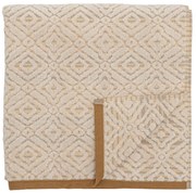 Mustársárga-krémszínű pamut fürdőlepedő 140x70 cm Malou – Bloomingville