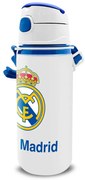 Real Madrid Emblem alumínium szívószálas kulacs akasztóval 600 ml