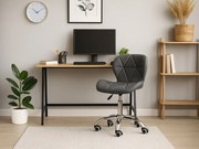 Dolgozószobai szett íróasztal TAYLOR SONOMA 100x50 cm + irodai szék AVOLA ökobőr szürke