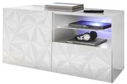 PRISMA Fehér Kis TV szekrény 1 ajtós 1 fiókos 122cm