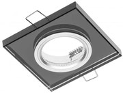 Lámpa Mennyezeti lámpatest PALACE, IP20, négyzet, fekete, üveg