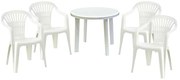 Telde 4 személyes kerti bútorszett Flen székekkel - Fehér SX