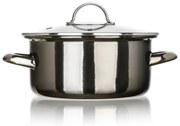 Bankett Zománcozott edény METALLIC Fekete 20 cm, 2l, fedővel, 20 cm