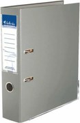 Iratrendező, 75 mm, A4, PP/karton, élvédő sínnel, VICTORIA OFFICE, Basic, szürke (IDI75SZ)