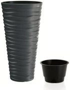 Prosperplast SAND SLIM virágcserép antracit 34,9 cm