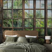 Fotótapéta - Dzsungel ablak (147x102 cm)