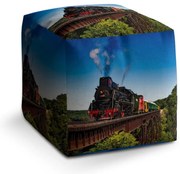 Cube zsámoly vonat a hídon, színes