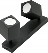 Quantus Idealed lámpa fekete 2xGU10 40W fali-mennyezeti Led állítható