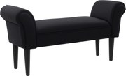 HOMCOM Ágy Pad, Kárpitozott Pad, Ülő Pad, Előtér Pad a Hálószobához, max. 130 kg Teherbírás, Vitorlavászon, Fekete, 102 x 36 x 51 cm | Aosom