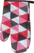 Normál sütőkesztyű fogantyúval Triangulo rózsaszín TiaHome