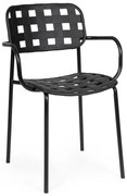 Fekete fém kerti szék szett 4 db-os Clover – Bizzotto