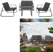 SAMOA sötétszürke kerti garnitúra