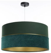 Csillár zsinóron TWIST 1xE27/60W/230V zöld/arany