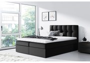 Egyszemélyes ágy boxspring Maddox (120x200) (öko-bőr Soft 011 + fekete). 1058930