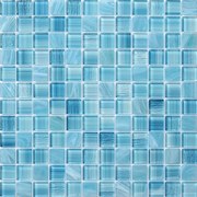 Üvegmozaik Premium Mosaic aqua blue 30x30 cm fényes MOSCH192