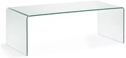 Üveg dohányzóasztal 50x110 cm Burano – Kave Home