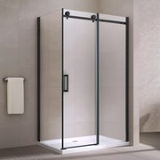 Milano || Duo Black zuhanykabin 100x100, 195cm, 8mm, NANO