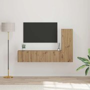 TV szekrény garnitúra 3 pcs kézműves tölgy 60 x 30 x 30 cm