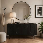 MARLEN komód 155 cm, fekete