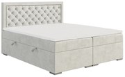Franciaágy Boxspring 160 cm Bohem  (elefántcsont) (matraccal és tárolóhellyel). Akció -17%. 1043355