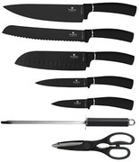 BerlingerHaus 8 részes késkészlet akril állvánnyal Matte Black Collection  BH/2565N