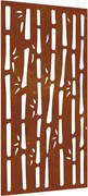 vidaXL bambuszmintás corten acél kerti faldísz 105 x 55 cm