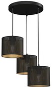 Csillár zsinóron LOFT SHADE 3xE27/60W/230V fekete/arany
