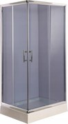 Sarok zuhanykabin téglalap alakú 100x80x200 cm grafit