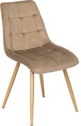 Szék bézs színben, bársony kárpittal RODRI