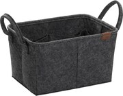 Kela Fay tárolókosár fogantyúval ,sötétszürke, 35 x 25 cm,