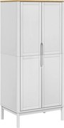 vidaXL FLORO fehér tömör fenyőfa szekrény 77 x 53 x 171 cm