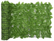 zöld leveles erkélyparaván 300 x 75 cm