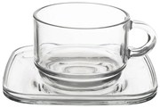 Orion Cozy üvegcsésze-készlet alátétekkel, 6 db,0,27 ml, 270 ml