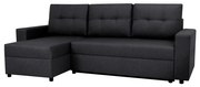 Univerzális sarokkanapé ággyá alakítható, tárolós SEVILLA antracit