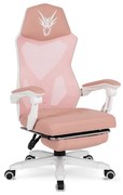 Gamer Forgószék Rózsaszín/Fehér Színben. Teherbírás: 150 kg. BING