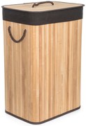 G21 szennyeskosár 72 l, bambusz barna kosárral