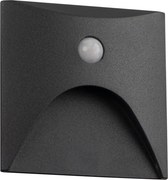 Kanlux 39131 - LED lépcsővilágító érzékelővel EXIN 2,5W/230V 3000K IP65 antracit, szögletes