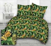 Monstera zöld pamut ágynemű DeLuxe Ágynemű mérete: 140x200 cm, A csomag tartalma: Készletcsomagolás
